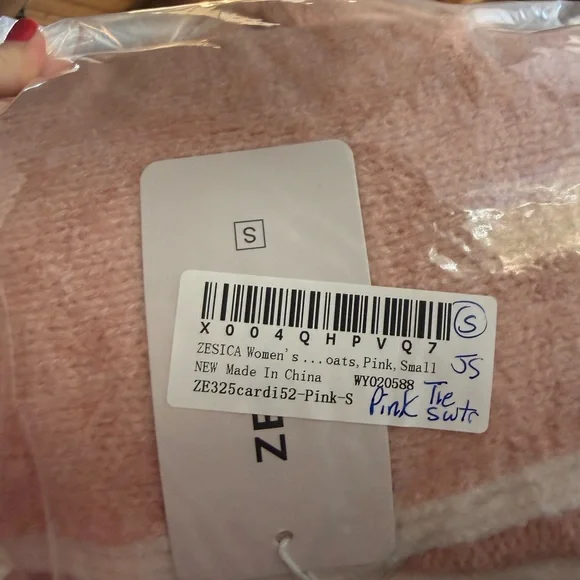 NWT PINK TIE CARDIGAN-S - Picture 13 of 13